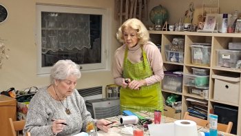 Maľba akrylom - Zimný sen